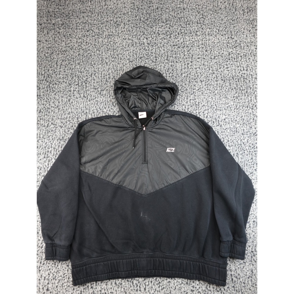 Nike Sportswear‎ Fleece Quarter Zip Hoodie Mens XL Black DQ7147-010